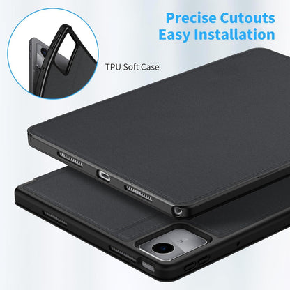 EasyAcc Lenovo Tab M11 TB330 2024 Hülle Schwarz Folio Ständer mit Stifthalter