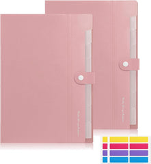 Dokumentenmappe A4 Organizer Fächer Kunststoff rosa 2