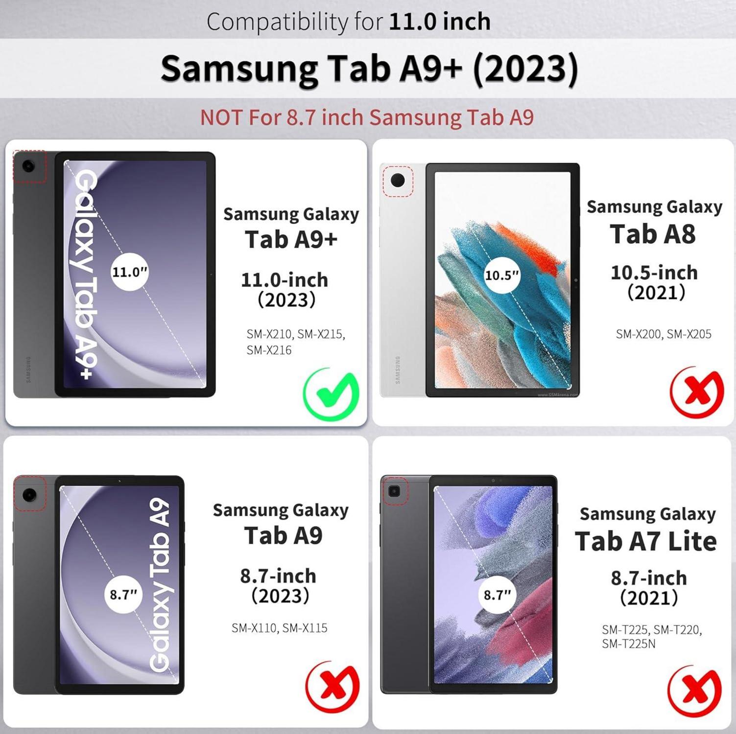Hülle Book Cover Samsung Galaxy Tab A9 Plus 11 Zoll 2023
