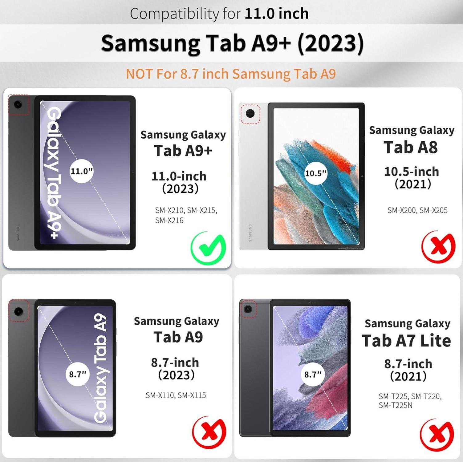 Samsung Galaxy Tab A9 Plus 11 Zoll 2023 Hülle Schwarz