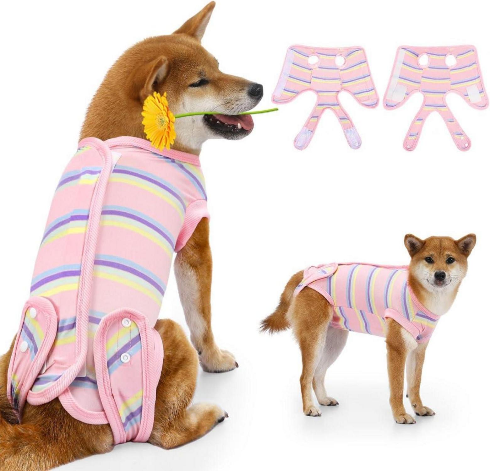 Erholungsanzug für Hunde Katzen nach Operation, Genesungsanzug XL Rosa