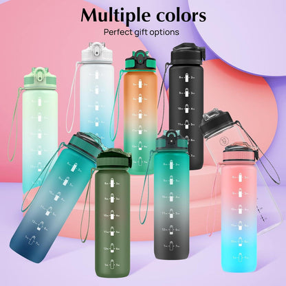 Sport-Wasserflasche mit Strohhalm und