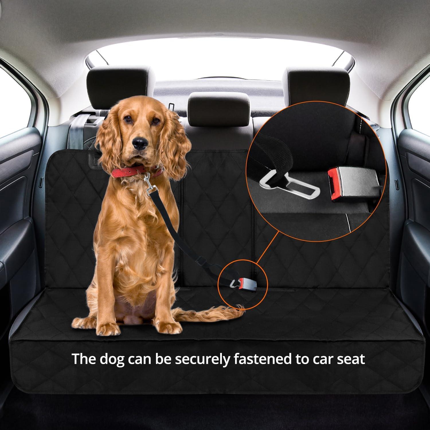 QWORK Autoschondecke Hund Rücksitz langlebiger Autositzbezug