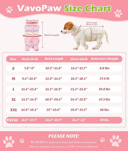 Erholungsanzug für Hunde Katzen nach Operation, XXXL, Rosa
