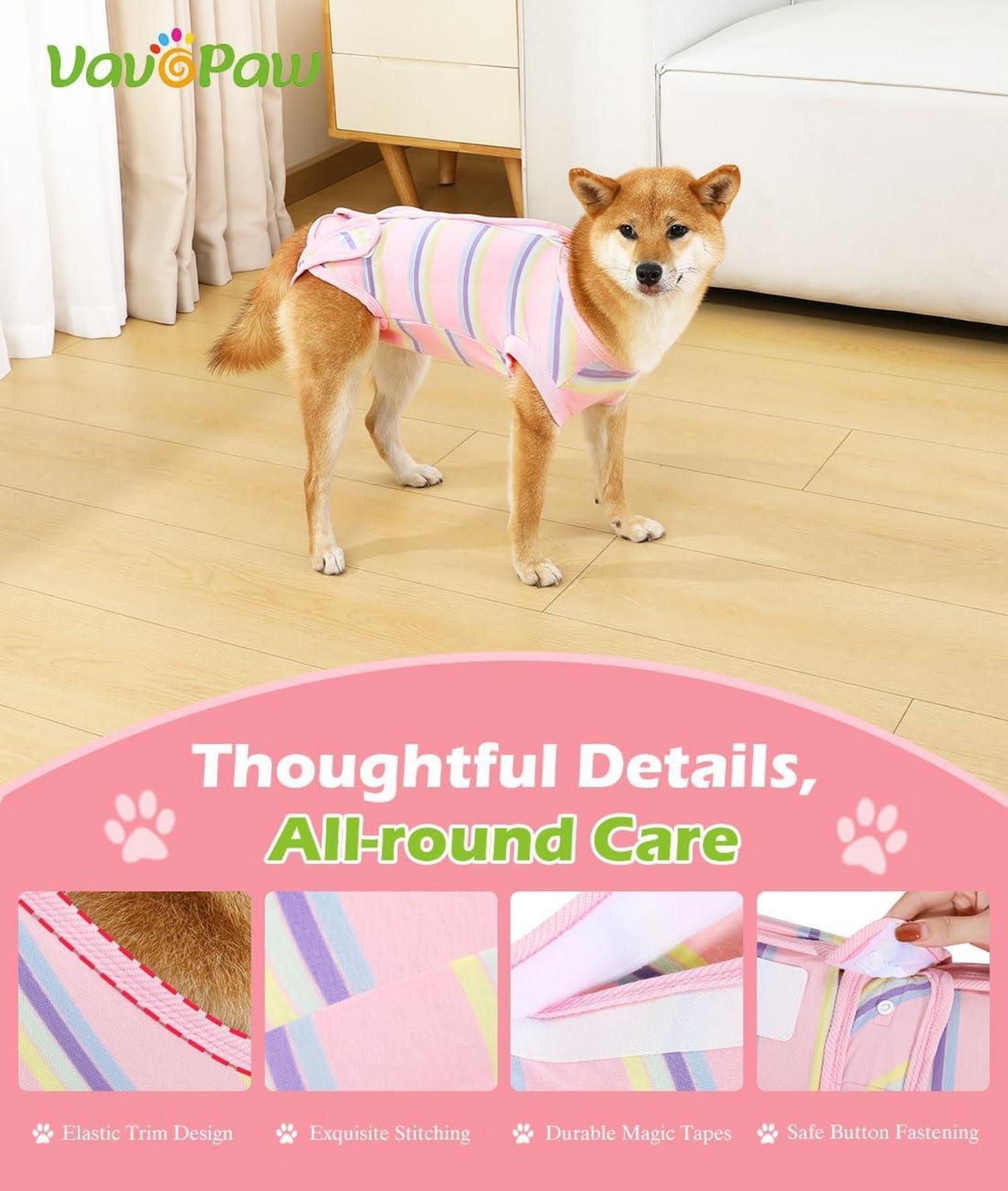 Erholungsanzug für Hunde und Katzen nach Operation, XXXL, Rosa