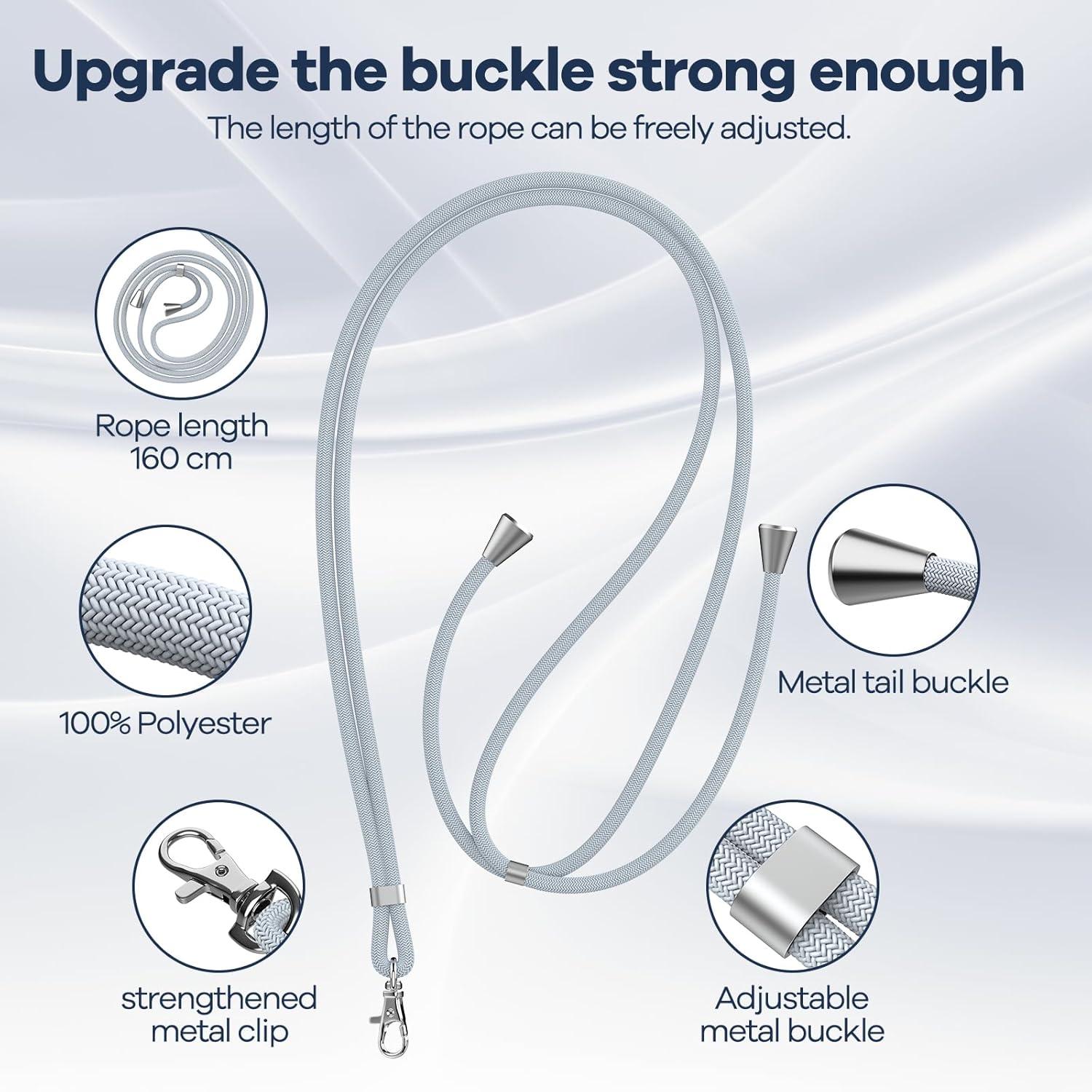 Handykette Universal für alle Smartphones mit 2 Stück Universelles Pad -Grey