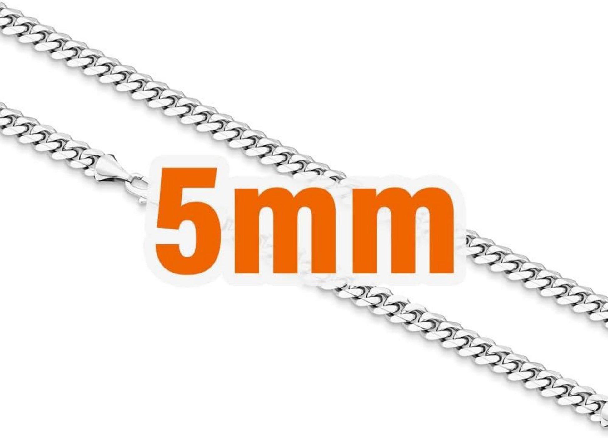 Herren Panzerkette Diamantschliff 14K Vergoldet 5mm Silberkette 50cm