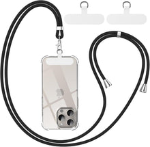 Handykette Universal Schwarz mit Weiß Universelles Pad