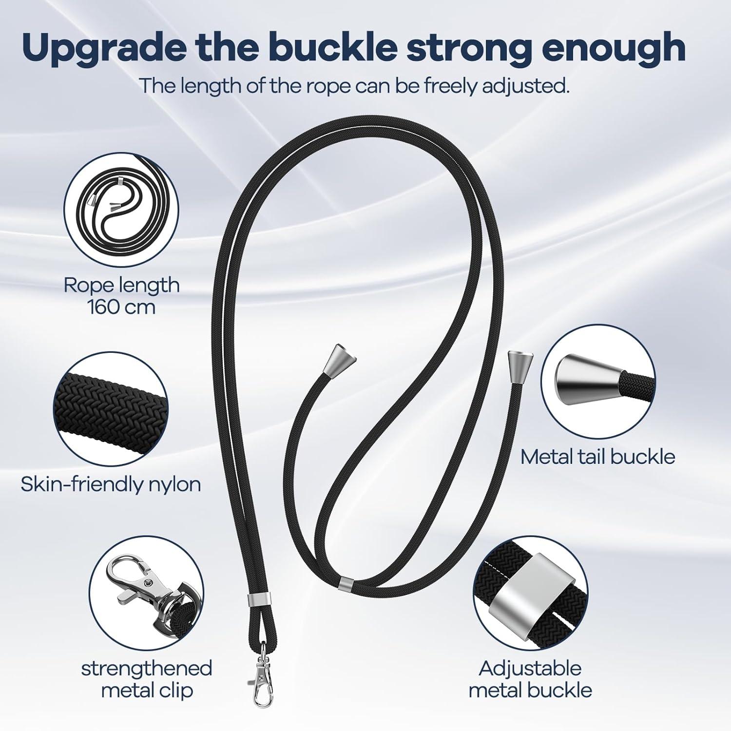 Handykette Universal Smartphone Halterung Weiß 2 Stück Pad Black