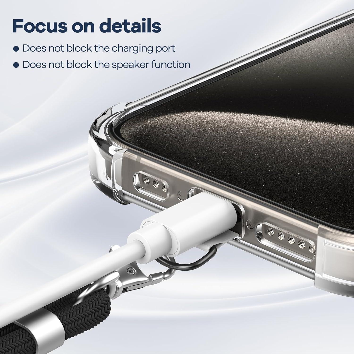 Handykette Universal Smartphone Halterung Weiß 2 Stück Pad Black
