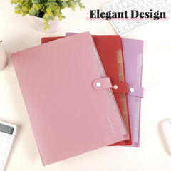 Dokumentenmappe A4 Fächermappe Kunststoff Organizer A4 pink