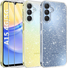 Glitzer Handyhülle für Samsung Galaxy A15 4G/5G mit Schutzfolie