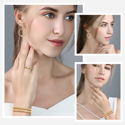 Perlen Gold 3mm, 600 Stück Vergoldete Messingperlen für DIY