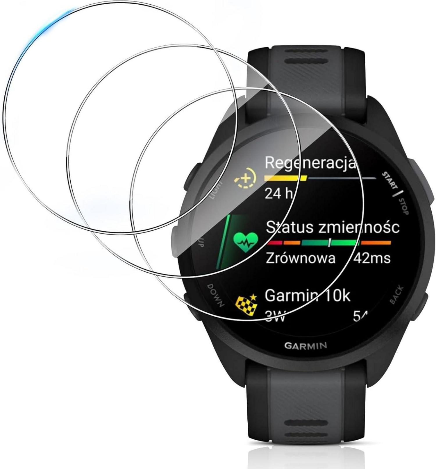 3er Set Schutzfolien für Garmin Forerunner 165 - Panzerglas