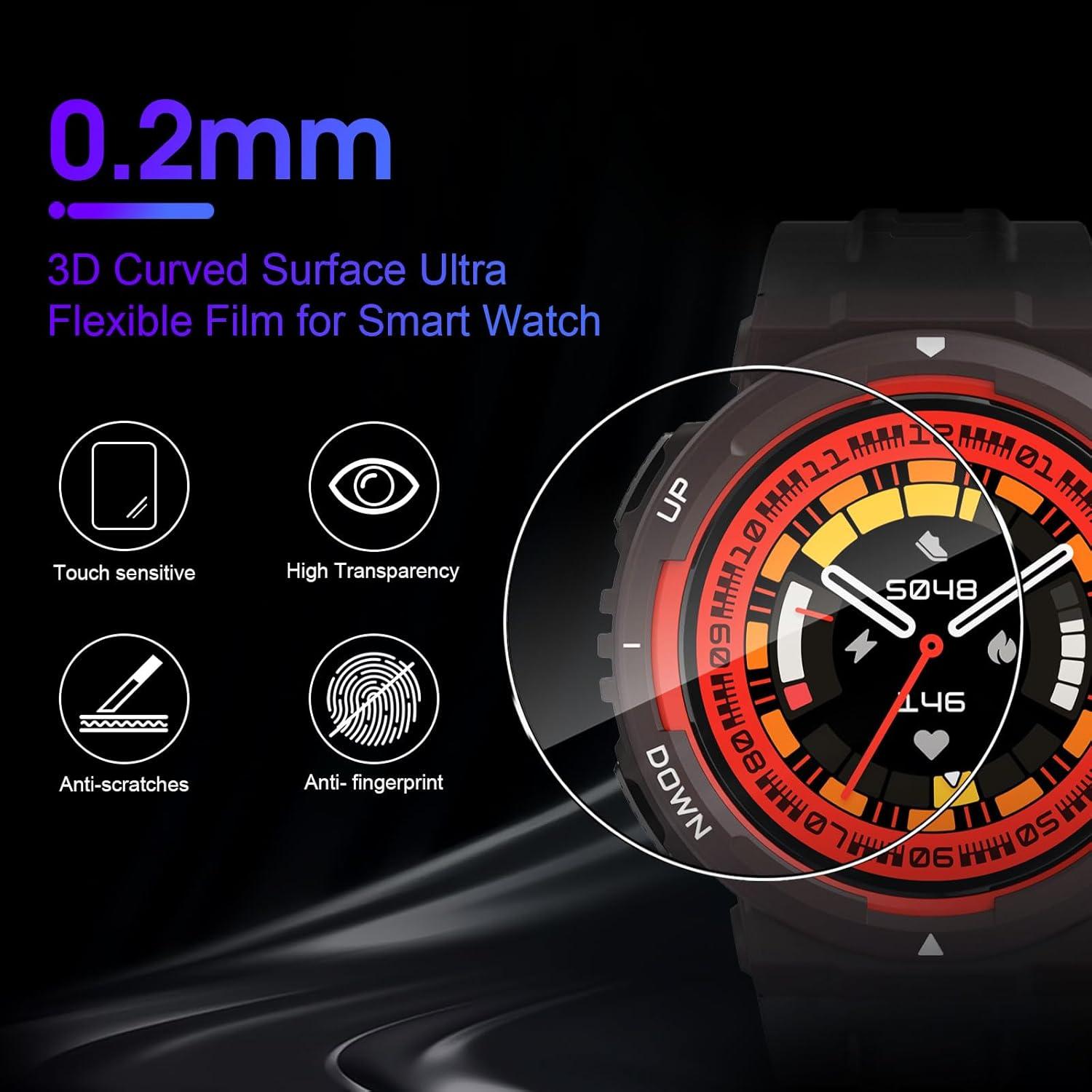 QULLOO Amazfit Active Edge Schutzfolie 4 Stück HD