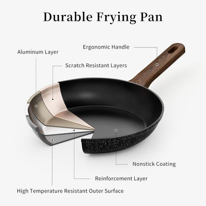 24cm Innerwell Antihaft Bratpfanne Induktion PFOA Frei Schwarz