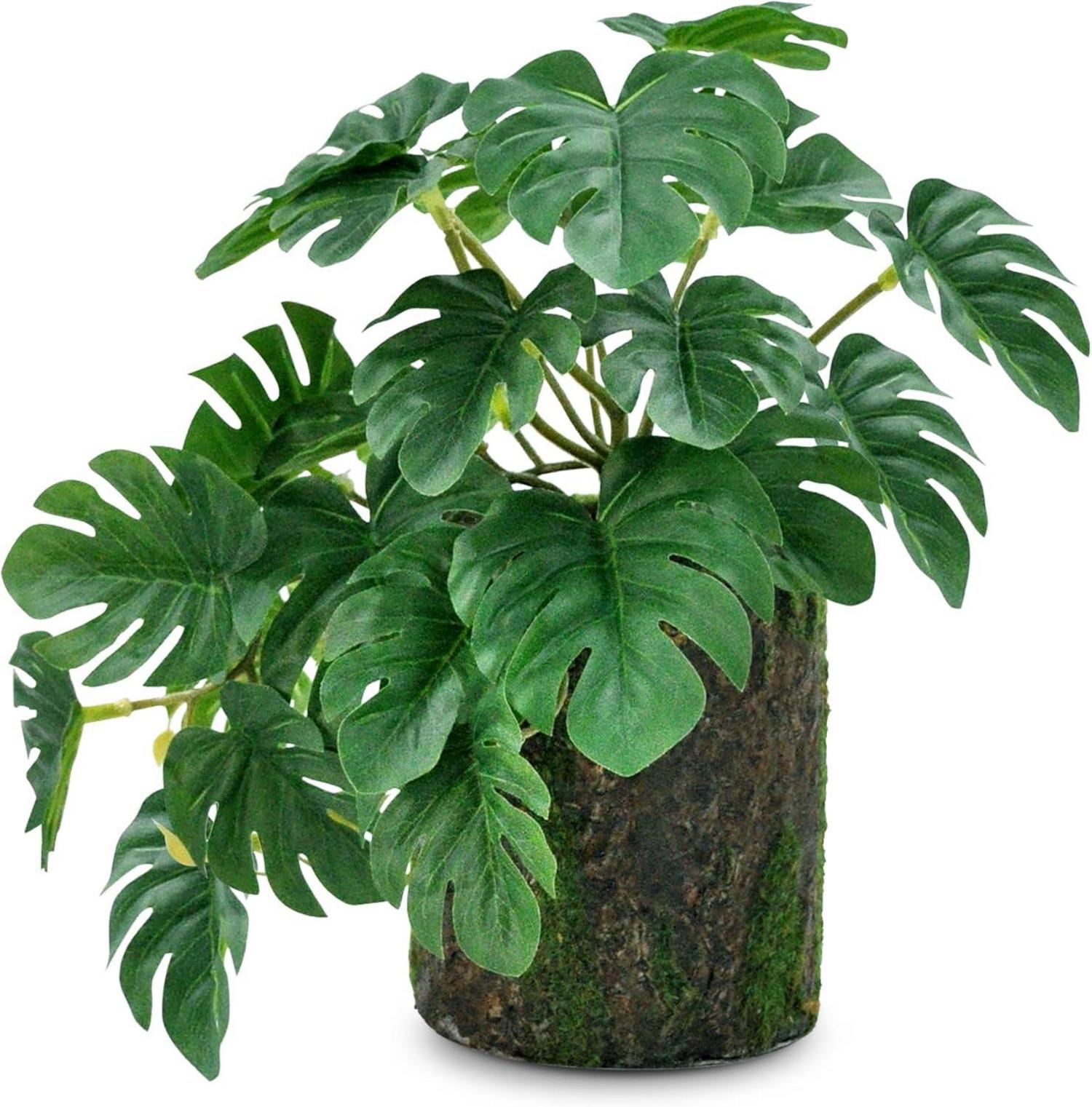 Künstliche Monstera Pflanze Topf 22cm Deko Grünpflanzen Innen