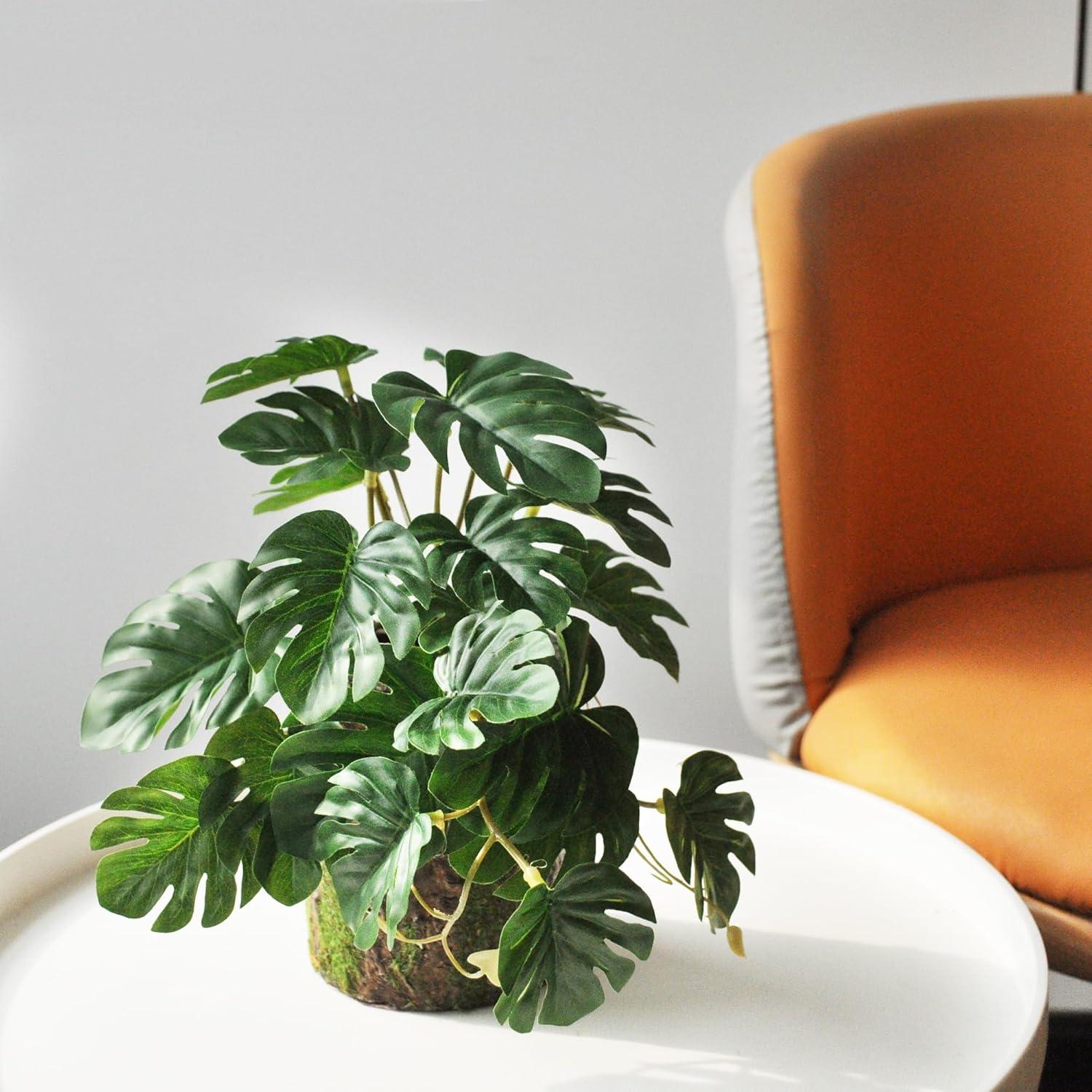 Künstliche Monstera Pflanze Topf 22cm Deko Grünpflanzen Innen