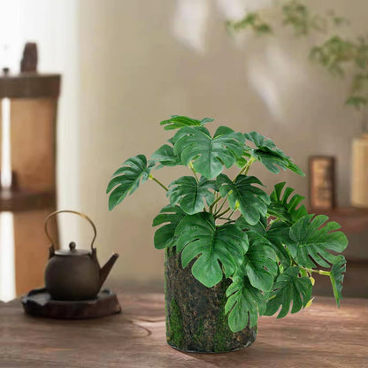 Künstliche Monstera Pflanze im Topf 22cm Deko Grünpflanze