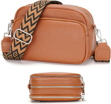 Umhängetasche Crossbody Bag Damen Veganes Leder Braun