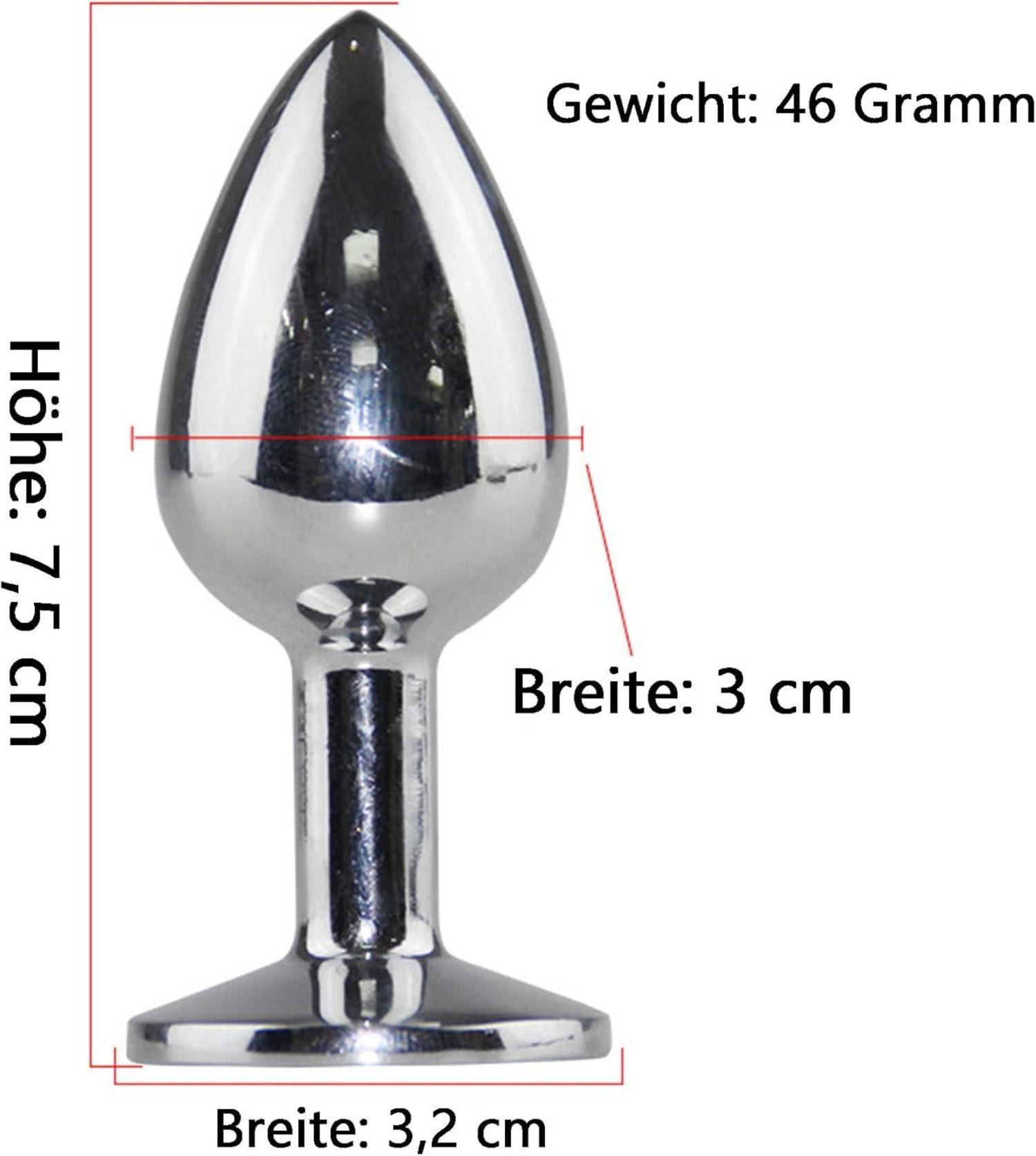 Edelstahl Analplug Fuchsschwanz Butt Plug Perlen Fox Tail SM Erotic