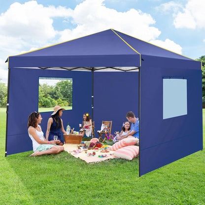 COBIZI Pavillon 3x3 Wasserdicht Stabil Faltpavillon Strand Camping Marineblau