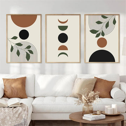 Trayosin Poster Set 3 Stück Abstrakt Kunstdruck Wandbilder Wohnzimmer