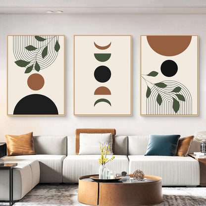 Trayosin Poster Set 3 Stück Abstrakt Kunstdruck Wandbilder Wohnzimmer