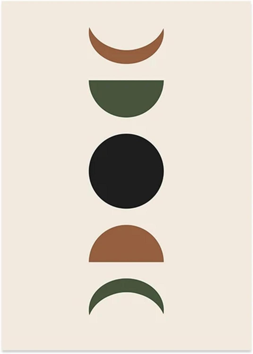 Trayosin Poster Set 3 Stück Abstrakt Kunstdruck Wandbilder ohne Rahmen 50x70cm Grün