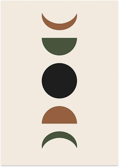 Trayosin Moderne Poster Set 3 Stück Abstrakt Kunstdruck Wohnzimmer Schlafzimmer deko 21x30cm Grün