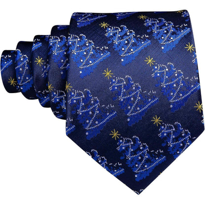 Barry.Wang Weihnachts Krawattenset Festliche Seidenmuster