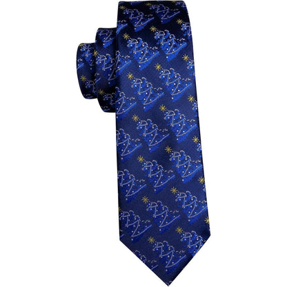 Barry.Wang Weihnachts Krawattenset Festliche Seidenmuster