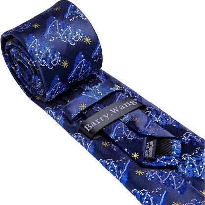 Barry.Wang Weihnachts Krawattenset Festliche Seidenmuster