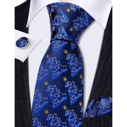 Barry.Wang Weihnachts Krawattenset Festliche Seidenmuster