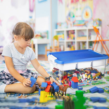 Spielzeugkiste Aufbewahrungsbox Plastik Deckel Stapelbar Kinderzimmer