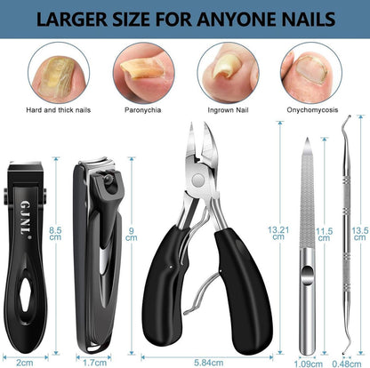 Nagelknipser für Zehennägel und Fingernägel, Edelstahl, breite Kiefer, Senioren