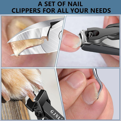 Nagelknipser für Zehennägel und Fingernägel, Edelstahl, breite Kiefer, Senioren