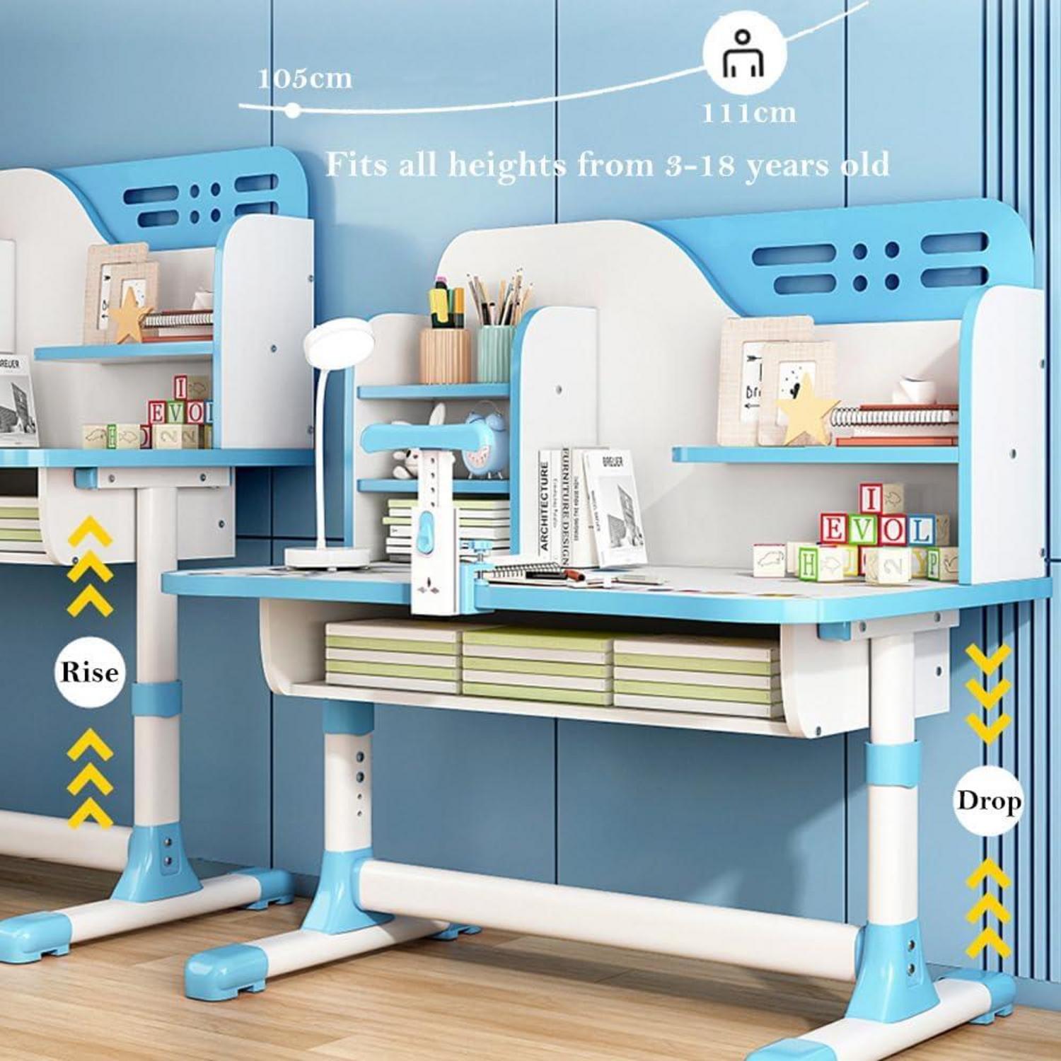 Kinder Schreibtisch Stuhl Set höhenverstellbar Cartoon Muster Jungen