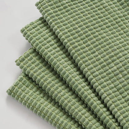 Kissenbezug 50x50 Grün 4er Set Cord körnig Kissenhülle Dekokissenbezug
