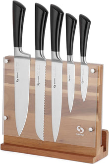 6-teiliges Küchenmesser Set aus rostfreiem Stahl mit magnetischem