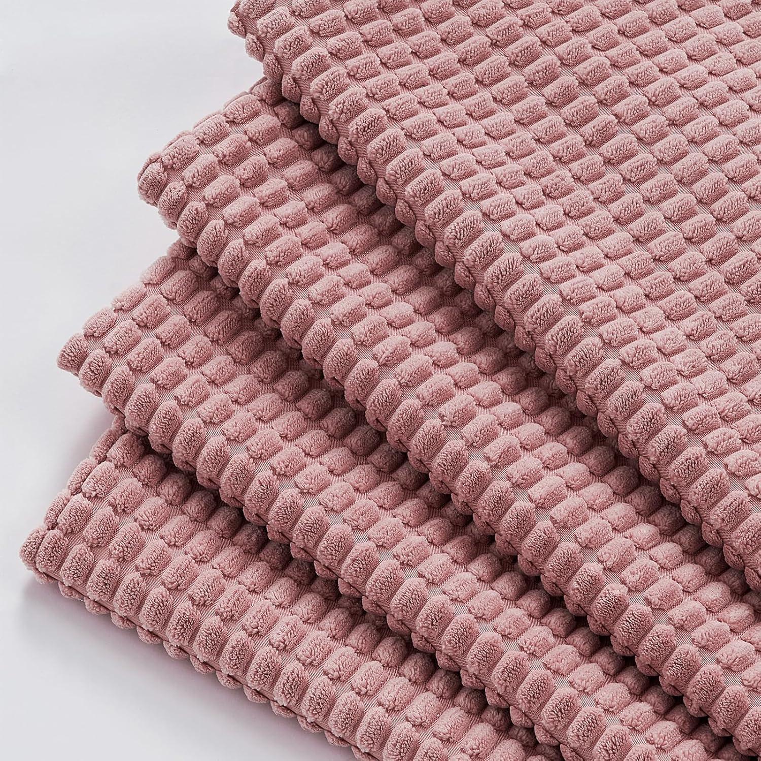 Dekokissenbezug 45x45 Rosa Lila 4er Set Cord Kissenhülle Sofa Couch