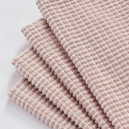 Topfinel Kissenbezug 45x45 Rosa 4er Set Cord Körnig Dekokissen Sofa