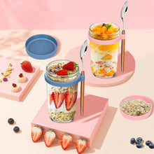 UHAPEER Glas Müslibecher to go 2er Set 600ml Müsli Cup