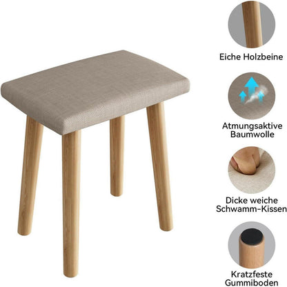 Schminktisch mit LED-Beleuchtung, Schminktisch mit Stuhl und