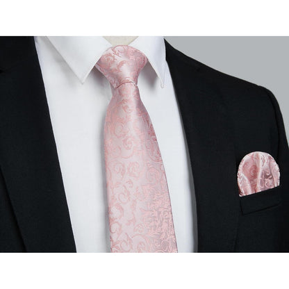 Elegante Herren Krawatte Hochzeit Set Bady-Rosa