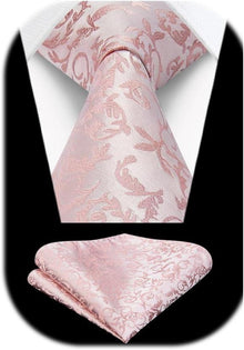 Einfarbiges Herren Krawatte und Einstecktuch Set für Hochzeit und