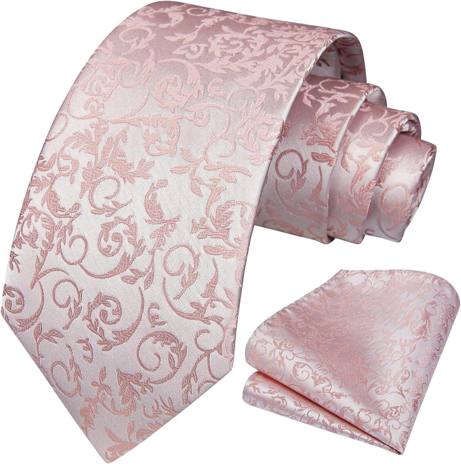 Elegante Herren Krawatte Hochzeit Set Bady-Rosa
