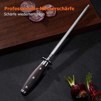 Wetzstahl 25 cm – Profi Messerschärfer aus gehärtetem