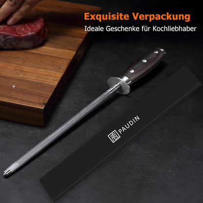 Profi Wetzstahl 25cm Premium Messerschärfer für lange Schärfe