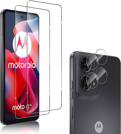 Panzerfolie für Motorola MOTO G24 G04 G04S E14 - 2+2 Set